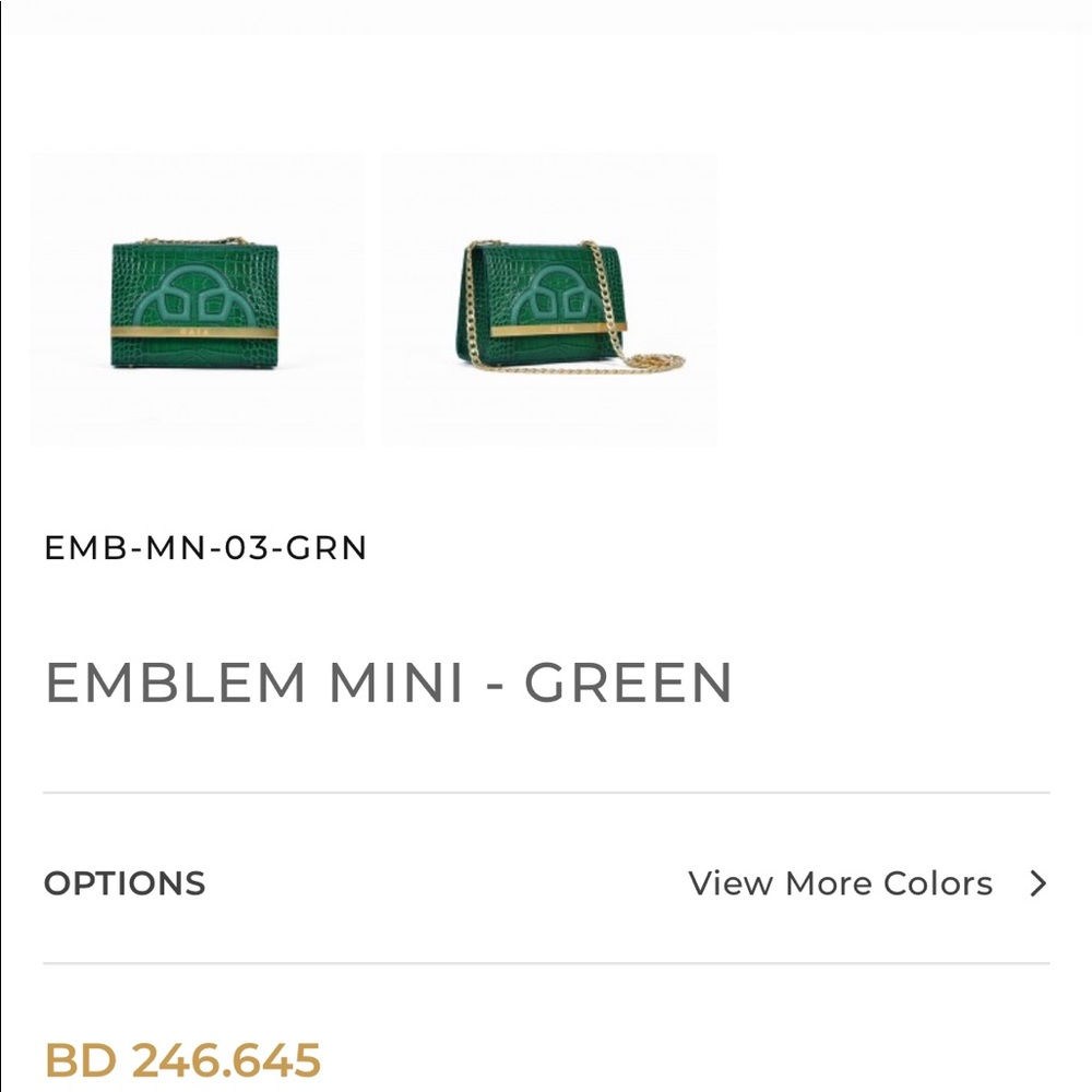 Gaia luxury bag green emerald gold crossbody - Picture 5 of 5